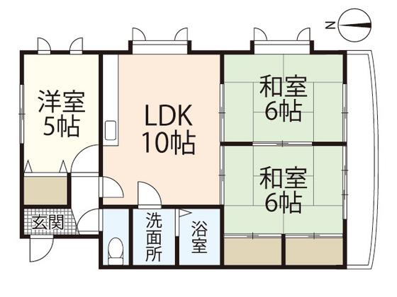 メゾン・ド・谷口(3LDK/4階)の間取り写真