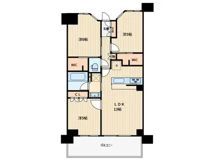 ガーラ・レジデンス川口西青木(3LDK/6階)の間取り写真