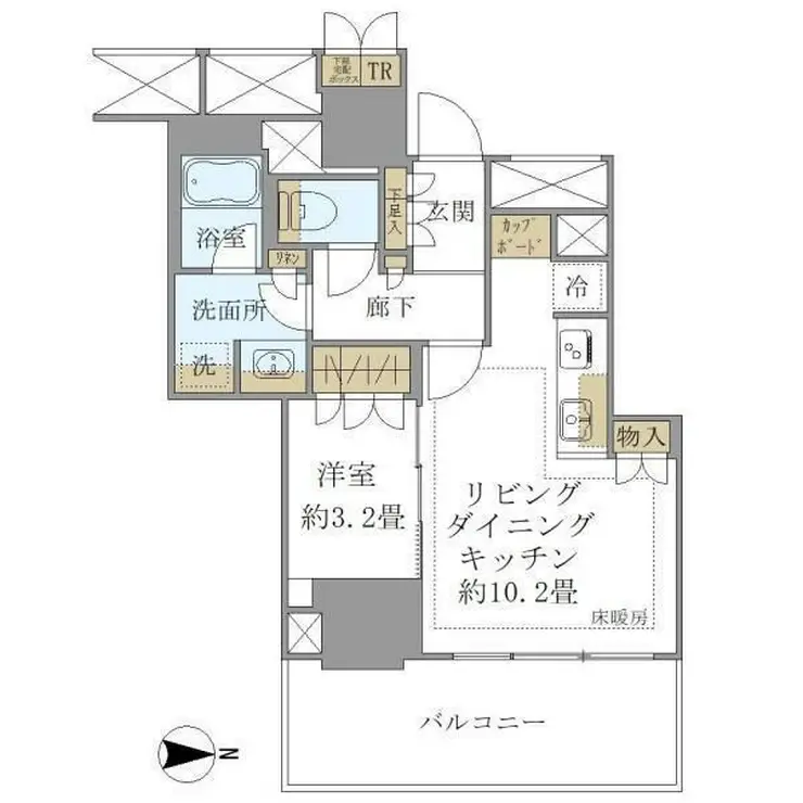 Brillia Tower池袋West 16階階 間取り