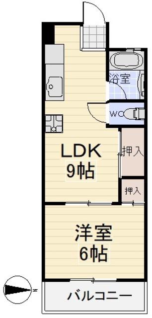 メゾン水野(1LDK/2階)の間取り写真