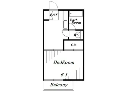 花園コーポ(1K/1階)の間取り写真