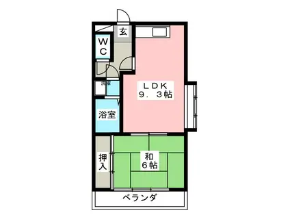 リバーストーンハイツ(1LDK/1階)の間取り写真