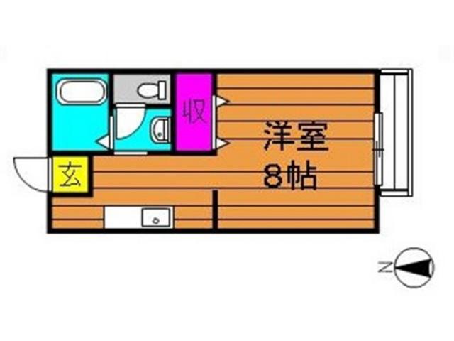 生坂サンプラザ(1K/1階)の間取り写真