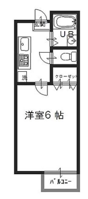 エトランスAISE(1K/1階)の間取り写真