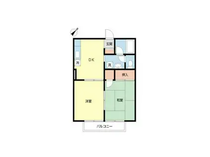 アサヒコーポI(2DK/1階)の間取り写真