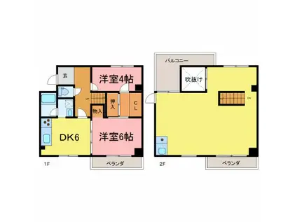 フェニックスコート順化(3LDK/5階)の間取り写真