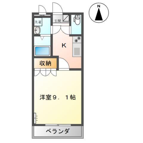 FT SHANGRI-LA(1K/1階)の間取り写真