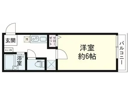 SEMIFUSA(1K/3階)の間取り写真