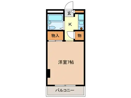 レガーロ津(1K/1階)の間取り写真