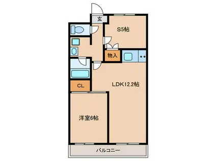 フラワー2番館(1SLDK/3階)の間取り写真