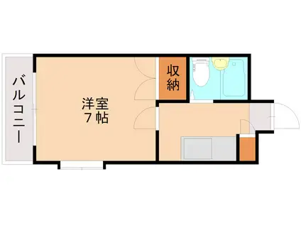 ビブレマンション三萩野(1K/3階)の間取り写真