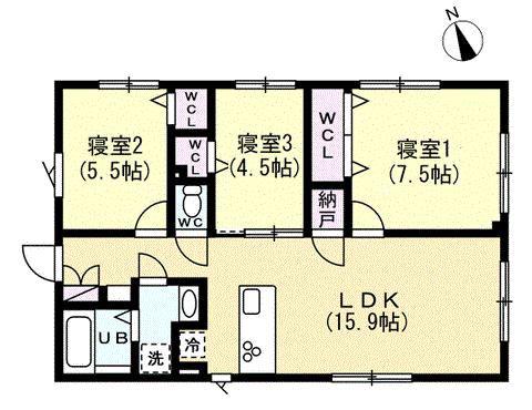 エフティヒア西品川(3LDK/2階)の間取り写真