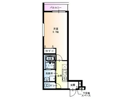 フジパレス出屋敷南(1K/2階)の間取り写真