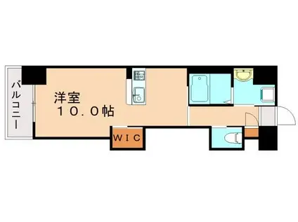 ウイングス折尾(1K/9階)の間取り写真