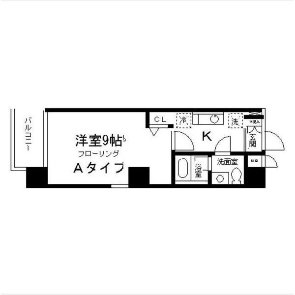 BAU HAUS(1K/4階)の間取り写真