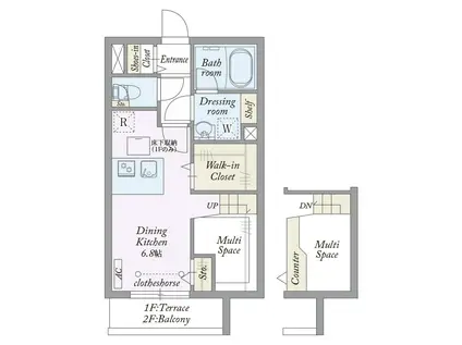 MY STYLE VINTAGE 瀬谷壱番館(1DK/2階)の間取り写真