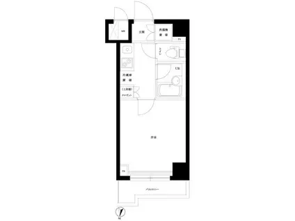 ルーブル明大前(1K/2階)の間取り写真