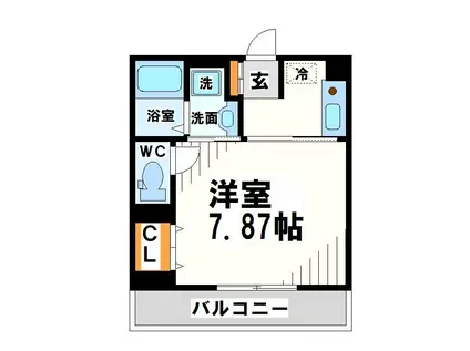 CONFORT YUUYA(1K/2階)の間取り写真