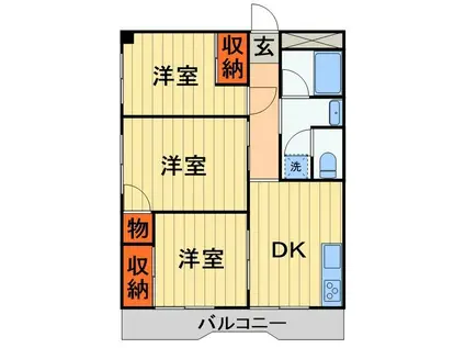 190番ハウス(3DK/8階)の間取り写真