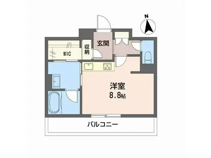 グランメゾン天神 A(ワンルーム/3階)の間取り写真