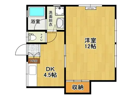 松坂コーポ(1DK/1階)の間取り写真