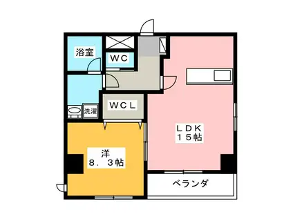 SPRING HOUSE KOYAMACHI(1LDK/4階)の間取り写真