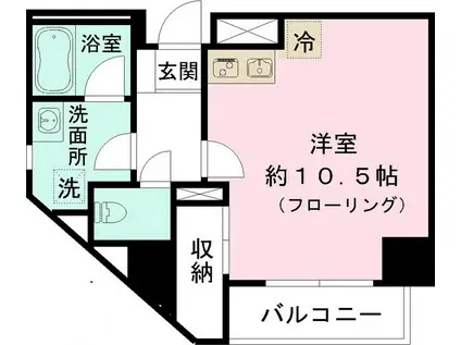 ONE三ノ輪(ワンルーム/2階)の間取り写真