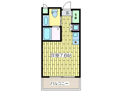 ルクレ立売堀(ワンルーム/2階)の間取り写真