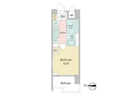 LIVE CASA堀田(1K/3階)の間取り写真