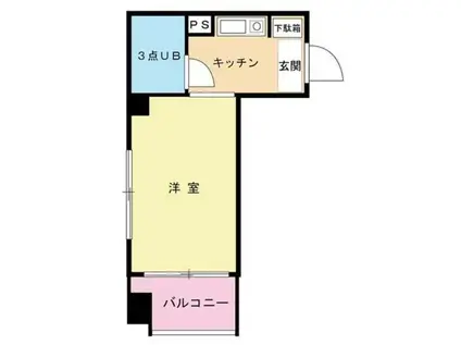 NSGビル(ワンルーム/4階)の間取り写真