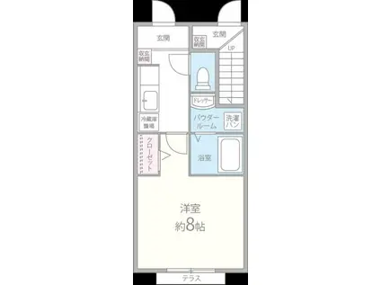 オアシス アイ(1K/1階)の間取り写真