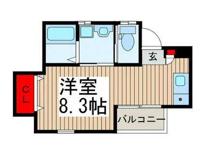 フォレスト芝(ワンルーム/3階)の間取り写真