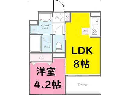 東武伊勢崎線 せんげん台駅 徒歩11分 3階建 築4年(1LDK/1階)の間取り写真