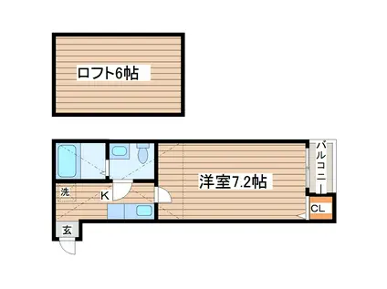 MARIANA I(1K/1階)の間取り写真