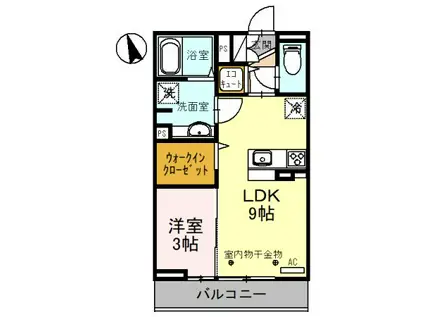 サニーガーデン日之出(1LDK/2階)の間取り写真