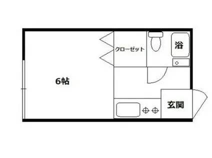 シルクハイツ(1K/1階)の間取り写真