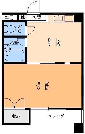 ドリームハイツ(1DK/1階)の間取り写真