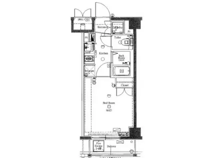 AXAS白山(1K/2階)の間取り写真