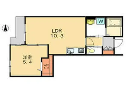 メゾンドヌーベル(1LDK/1階)の間取り写真