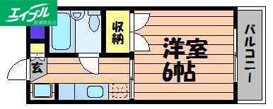 デューク老松(1K/3階)の間取り写真