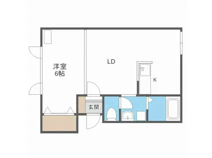  イーストステージU (1LDK/3階)の間取り写真