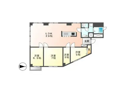 ハイウッド栄(3SLDK/4階)の間取り写真