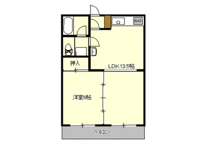 グリーンヴィレッヂ(2DK/1階)の間取り写真