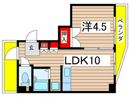 メゾン永和(1LDK/6階)の間取り写真