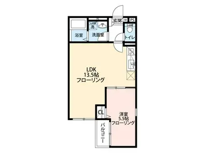 グランディール千住(1LDK/1階)の間取り写真