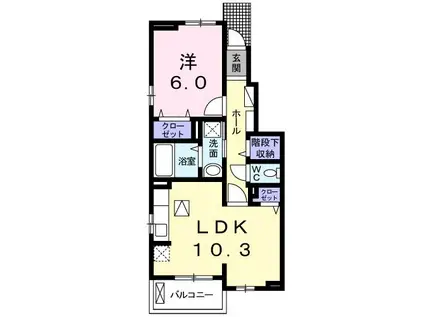 レガシーII(1LDK/1階)の間取り写真