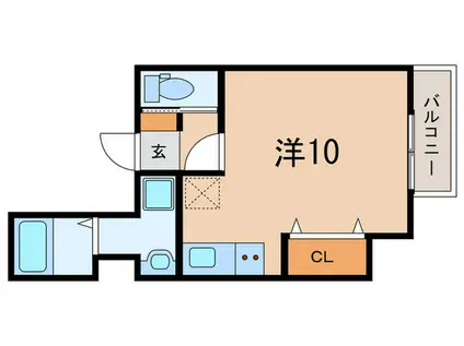 MAIN STAGE甲子園口(ワンルーム/4階)の間取り写真