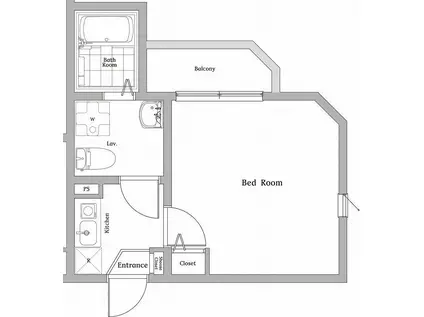 アイリス川崎(1K/2階)の間取り写真
