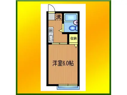 ときわハウス(1K/2階)の間取り写真