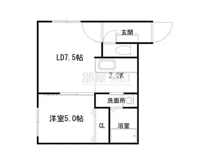 CHERIR PRINTEMPS(1LDK/1階)の間取り写真